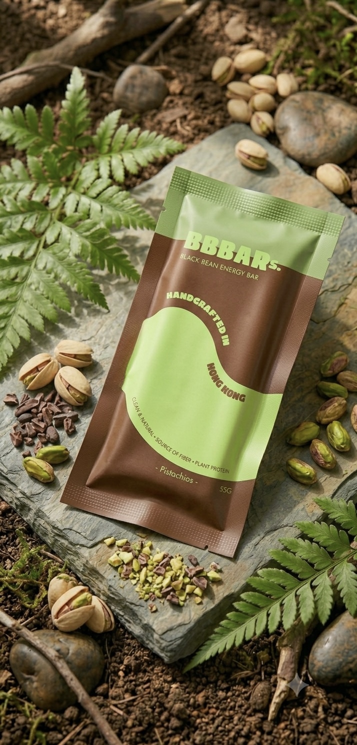 Black Bean Energy Bar - Pistachios x 4 - Image 1